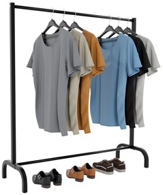 Cabideiro Lara em metal 120 x 38 x 120 cm Preto