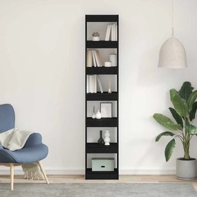 Estante de Livros vidaXL Preta em Carvalho 40x30x198 cm Madeira de Engenharia