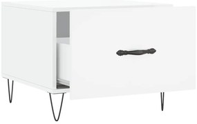 Mesas de centro 2 pcs 50x50x40 cm branco brilhante