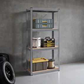 Estante arrumação garagens, escritorios, arrumos 40 x 80 x 160 cm cinzento