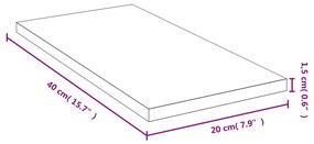 Prateleira de parede 40x20x1,5 cm bambu