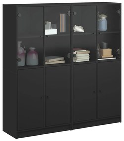 Estante c/ portas 136x37x142 cm derivados de madeira preto