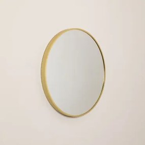 Espelho de parede redondo de Metal Siloh Gold Ø61 cm - Sklum