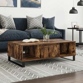 Mesa de centro 104x60x35cm derivados de madeira carvalho fumado