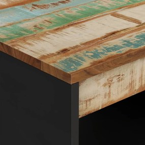 Mesa de centro 90x50x40 cm madeira recuperada maciça
