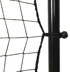 Rede de ressalto de futebol 366x90x183 cm PEAD preto