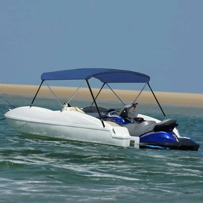vidaXL Toldo em 2 arcos Bimini 180x130x110 cm azul-marinho