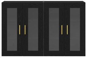 Conjunto de Armários de Parede 2 Peças Carvalho Preto 69,5 x 34 x 90 c