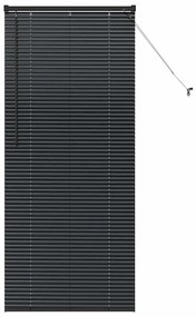 Persiana de Janela com cortinas Outros Manual Preto 80 x 175 cm Alumín