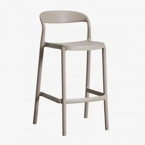 Pack De 2 Bancos Altos Empilháveis Em Polipropileno Brenza Moka Brown & ↑65 Cm - Sklum