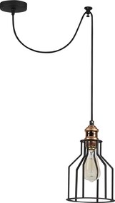 Candeeiro Alacati – Preto e Bronze – Diâmetro 54 cm x Altura 113 cm