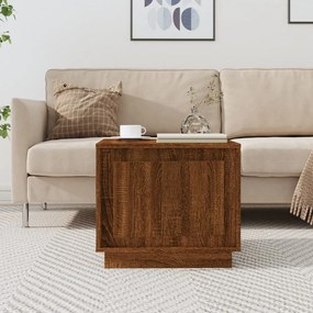 vidaXL Mesa de centro 51x50x44 cm derivados madeira carvalho castanho