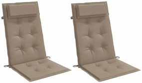 Almofadões cadeira encosto alto 2pcs oxford cinza-acastanhado