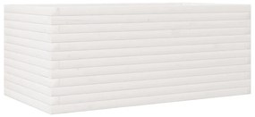 Vaso/floreira de jardim 110x60x45,5 cm pinho maciço branco