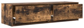 Armário de TV vidaXL Carvalho Fumê 100x31x25,5 cm Madeira de Engenhari