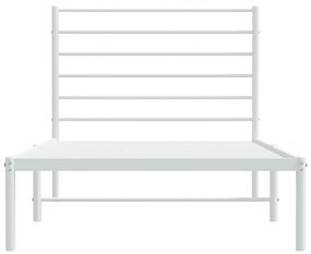 Estrutura de cama com cabeceira 80x200 cm metal branco