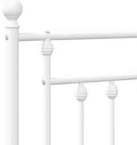 Cabeceira de cama 200 cm metal branco