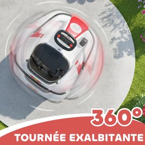 Carrinho de choque para crianças de 6 V, rotação de 360°, carro de choque elétrico para crianças 3-6 anos com motor duplo, música e buzina vermelho, b