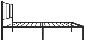 Estrutura de cama com cabeceira 90x190 cm metal preto