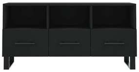 Móvel de TV 102x36x50 cm derivados de madeira preto