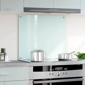 Painel anti-salpicos de cozinha 70x60 cm vidro temperado branco