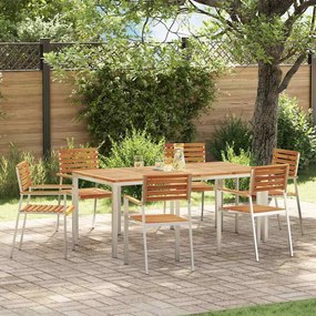 vidaXL Conjunto de Jantar para Jardim 7 pcs