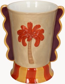 Jarra decorativa pintada à mão Palm Tree, Alt 22 cm