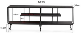 Móvel de TV Eze – Castanho Escuro – 120 cm x 44,5 cm x 30 cm