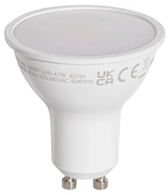 Lâmpadas LED GU10 50mm Brilhantes 4.7W 400lm 2200-2400K