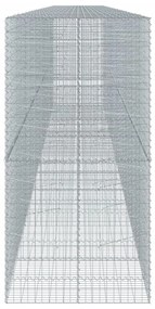 Cesto gabião com cobertura 1100x100x200 cm ferro galvanizado