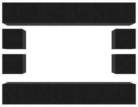 Conjunto de Armário para TV vidaXL de 8 Peças Montado na Parede em Car
