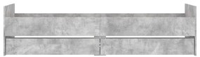 Estrutura de cama com gavetas 90x200 cm cinzento-cimento