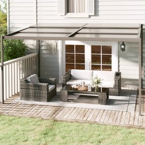 vidaXL Gazebo com telhado 4x3x2,5 m alumínio e aço antracite