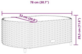 5 pcs conjunto sofás p/ jardim c/ almofadões vime PE castanho