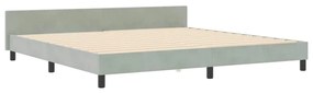 Cama vidaXL Cinza Claro 200x200 cm Veludo