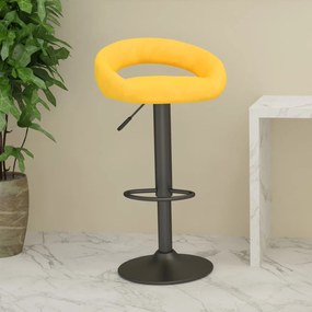 vidaXL Banco de bar veludo amarelo mostarda