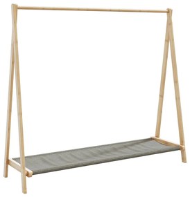 Roupeiro com prateleiras 106x34x102 cm bambu