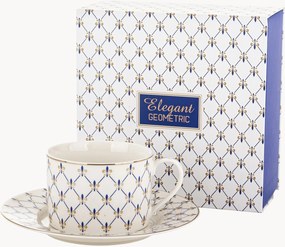 Chávena de chá em porcelana com pires Noemi
