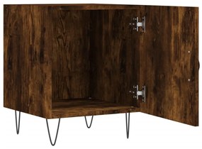 Mesa cabeceira 2pcs 40x40x50cm derivado madeira carvalho fumado