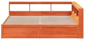 Cama com estante sem colchão 180x200 cm pinho maciço