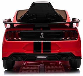 Carro elétrico para crianças Ford Shelby Mustang GT 500 Controlo remoto 2,4 GHz, Entrada USB, Luzes LED, Motor 2 x 30W, Licença ORIGINAL Vermelho