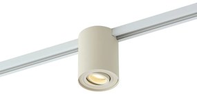 Foco moderno bege para sistema de calha monofásico - Iconic Rondoo Up Moderno