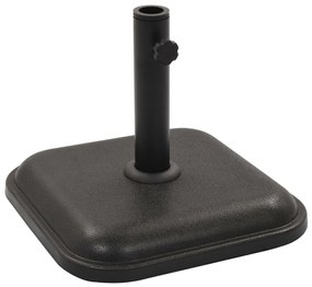 vidaXL Base para guarda-sol em cimento quadrada preto 12 kg