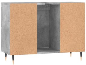 Móvel casa de banho 80x33x60 cm derivados madeira cinza cimento