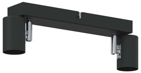 Spotlight de Teto Ajustável em Dois Sentidos Preto E27