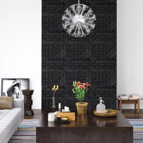 vidaXL Papel de parede 3D autoadesivo tijolos 20 pcs preto