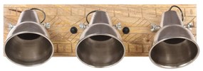 Candeeiro de parede industrial 70x23 cm E27 mangueira prateado