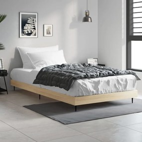 vidaXL Estrutura cama s/ colchão derivados de madeira carvalho sonoma