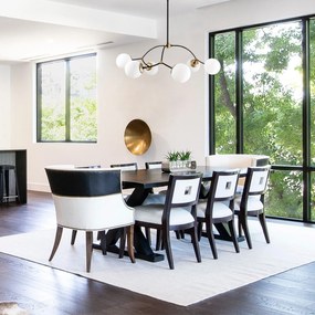 Chandelier Kromozom – Branco e Preto – 90 x 90 cm