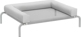 PawHut Cama Elevada para Cães com Latertais Amovíveis Cama Elevada para Cães Pequenos Portátil com Malha Respirável 90x65x30 cm Cinza | Aosom Portugal